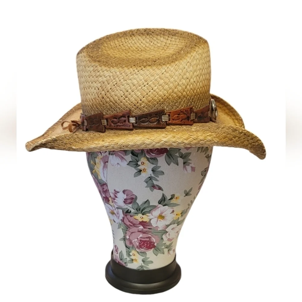 Bullhide Star Central Scorched Distressed Straw  Cowboy Hat